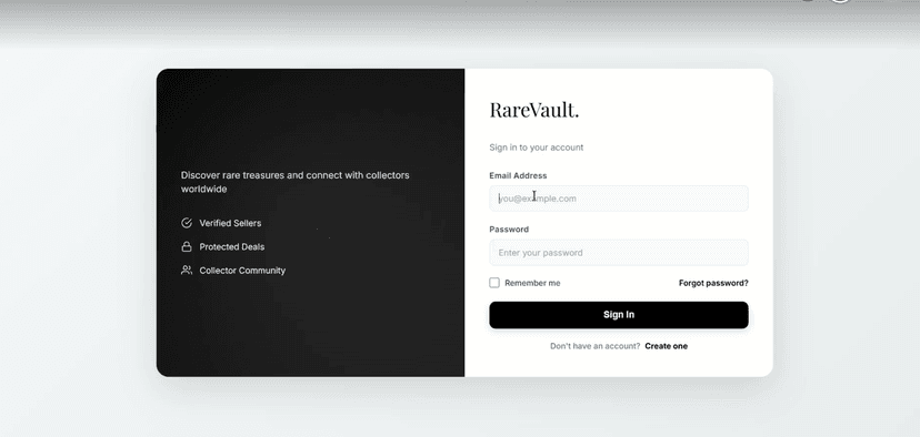 RareVault E-Commerce